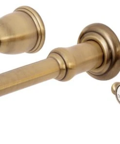 Kingston Brass Two-Handle Wall Mount Tub Faucet, Antique Brass