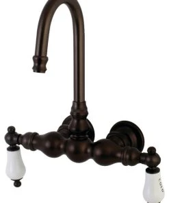 AE3T5 Aqua Vintage 3-3/8 Inch Wall Mount Tub Faucet, Oil Rubbed Bronze