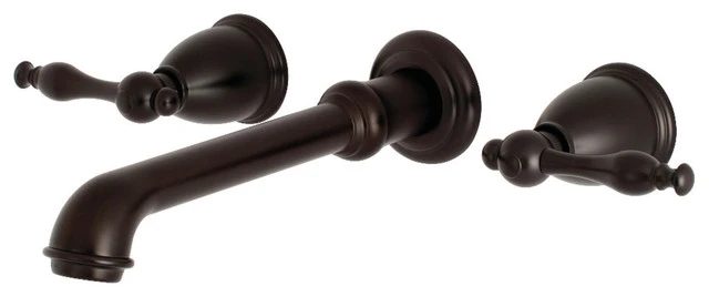 Kingston Brass Two-Handle Wall Mount Tub Faucet, Oil Rubbed Bronze 1 Kingston Brass Two-Handle Wall Mount Tub Faucet, Oil Rubbed Bronze