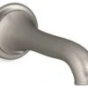 Kohler Artifacts Wall-Mount Bath Spout With Flare Design, Vibrant Brushed Nickel