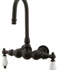 Kingston Brass 3-3/8" Wall Mount Tub Faucet, Oil Rubbed Bronze