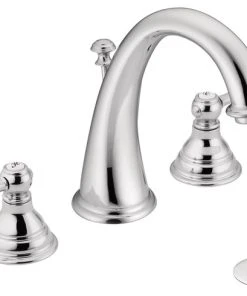 Moen Kingsley 2-Handle High Arc Bathroom Faucet, Chrome, 4.44"