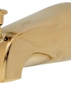 Kingston Brass 5-1/4" Zinc Tub Spout With Diverter, Polished Brass