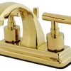 Kingston Brass 4" Centerset Bathroom Faucet, Polished Brass