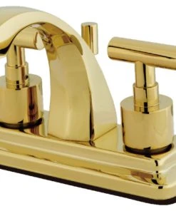 Kingston Brass 4" Centerset Bathroom Faucet, Polished Brass