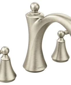Moen Wynford Brushed Nickel Two-Handle Roman Tub Faucet T653BN