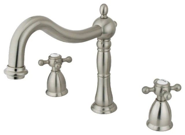 Kingston Brass Roman Tub Faucet, Brushed Nickel 1 Kingston Brass Roman Tub Faucet, Brushed Nickel