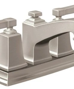 Moen Boardwalk Spot Resist Brushed Nickel Two-Handle Bathroom Faucet 6010SRN