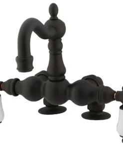 Kingston Brass 3-3/8" Deck Mount Tub Faucet, Oil Rubbed Bronze