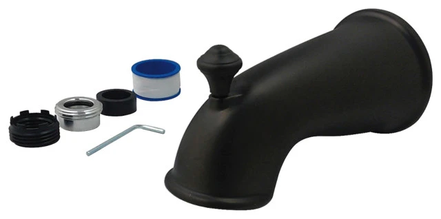 Kingston Brass Showerscape 6" Universal Tub Spout With Diverter, Oil Rubbed Bronze 1 Kingston Brass Showerscape 6" Universal Tub Spout With Diverter, Oil Rubbed Bronze