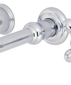 Kingston Brass Two-Handle Wall Mount Tub Faucet, Polished Chrome