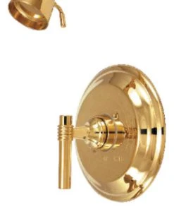 Kingston Brass Tub And Shower Faucet, Polished Brass