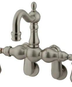 Kingston Brass Adjustable Center Wall Mount Tub Faucet, Brushed Nickel