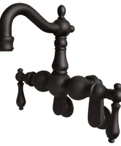 Kingston Brass Adjustable Center Wall Mount Tub Faucet, Oil Rubbed Bronze