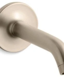 Kohler Purist Wall-Mount Non-Diverter Bath Spout, Vibrant Brushed Bronze