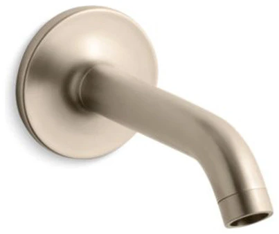Kohler Purist Wall-Mount Non-Diverter Bath Spout, Vibrant Brushed Bronze 1 Kohler Purist Wall-Mount Non-Diverter Bath Spout, Vibrant Brushed Bronze
