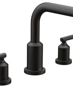 Moen T961 Gibson Widespread Deck Mounted Roman Tub Filler Trim - Matte Black