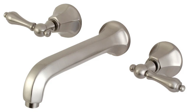 Kingston Brass KS4028AL Metropolitan 2-Handle Wall Mount Tub Faucet, Brushed Nickel 1 Kingston Brass KS4028AL Metropolitan 2-Handle Wall Mount Tub Faucet, Brushed Nickel
