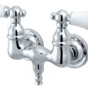 Kingston Brass 3-3/8" Wall Mount Tub Faucet, Polished Chrome