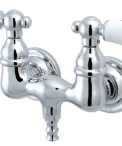 Kingston Brass 3-3/8" Wall Mount Tub Faucet, Polished Chrome