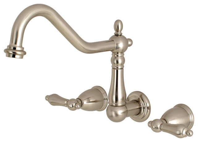 Kingston Brass Heritage Roman Tub Faucets With Brushed Nickel Finish KS1028AL 1 Kingston Brass Heritage Roman Tub Faucets With Brushed Nickel Finish KS1028AL