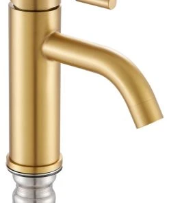 Cartisan Design & Build Group, Inc. Modern Vanity Single-hole Faucet LB18011S, Gold