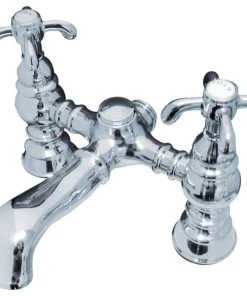 Kingston Brass Deck-Mount Clawfoot Tub Faucets With Polished Chrome CC1134T1