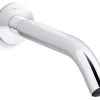 Kohler Components Wall-Mount Non-Diverter Bath Spout, Polished Chrome