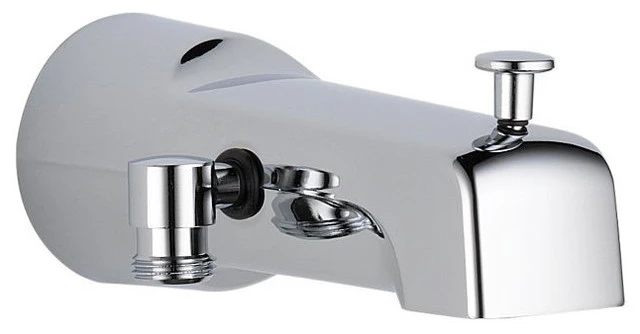 Delta Faucet Delta U1010-PK 6-11/16" Diverter Wall Mounted Tub Spout - Chrome 1 Delta Faucet Delta U1010-PK 6-11/16" Diverter Wall Mounted Tub Spout - Chrome