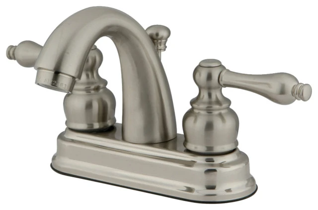 Kingston Brass 4" Centerset Bathroom Faucet W/Retail Pop-Up, Brushed Nickel 1 Kingston Brass 4" Centerset Bathroom Faucet W/Retail Pop-Up, Brushed Nickel