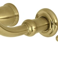 Kingston Brass KS3027AL Two-Handle Wall Mount Tub Faucet, Brushed Brass