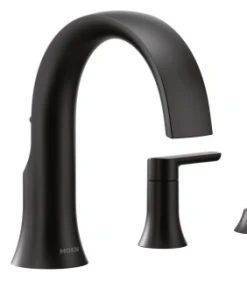 Moen TS984 Doux Widespread Deck Mounted Roman Tub Filler - Matte Black