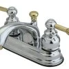 Kingston Brass Knight 2-Handle 4" Centerset Lavatory Faucet, Retail Pop-up, Polished Chrome