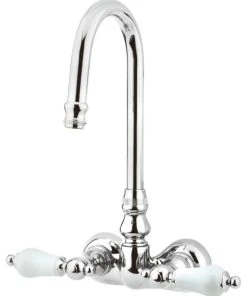 Kingston Brass 3-3/8" Wall Mount Tub Faucet, Polished Chrome