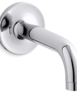 Kohler Purist Wall-Mount Non-Diverter Bath Spout, 90-Degrees, Polished Chrome