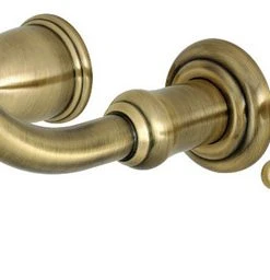 Kingston Brass KS3023AL Restoration Two-Handle Wall Mount Tub Faucet, Antique Brass