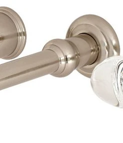 Kingston Brass Two-Handle Wall Mount Tub Faucet, Brushed Nickel