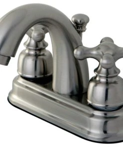 Kingston Brass 4" Centerset Bathroom Faucet W/Retail Pop-Up, Brushed Nickel