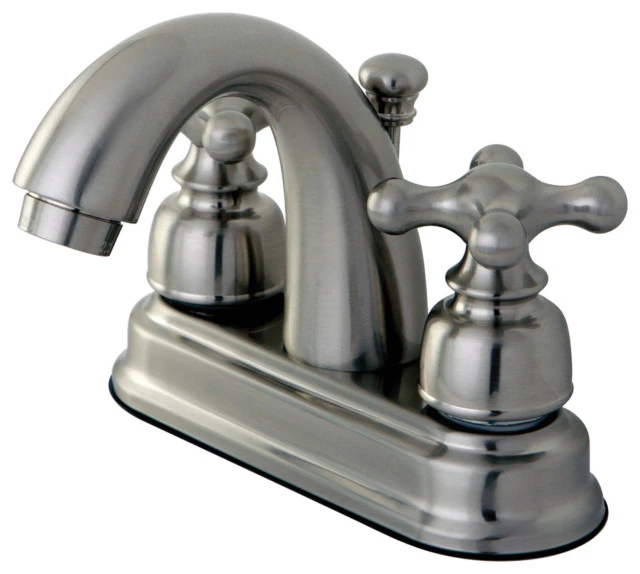 Kingston Brass 4" Centerset Bathroom Faucet W/Retail Pop-Up, Brushed Nickel 1 Kingston Brass 4" Centerset Bathroom Faucet W/Retail Pop-Up, Brushed Nickel