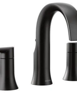Moen Doux Two-Handle Bathroom Faucet, Black