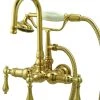 Kingston Brass Vintage Wall Mount Clawfoot Tub Filler With Hand Shower