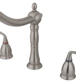 Kingston Brass Silver Sage 2-Handle Roman Tub Filler, Satin Nickel