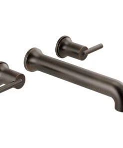 Delta Faucet Delta Trinsic Wall Mounted Tub Filler, Venetian Bronze, T5759-RBWL