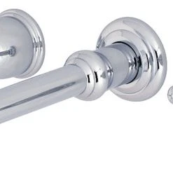 Kingston Brass Two-Handle Wall Mount Tub Faucet, Polished Chrome