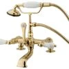 Kingston Brass CC205T Vintage Deck Mounted Clawfoot Tub Filler - Polished Brass