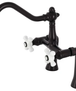 Kingston Brass KS3235PX Deck Mount Clawfoot Tub Faucet, Oil Rubbed Bronze