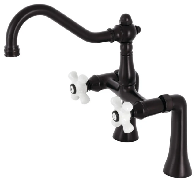 Kingston Brass KS3235PX Deck Mount Clawfoot Tub Faucet, Oil Rubbed Bronze 1 Kingston Brass KS3235PX Deck Mount Clawfoot Tub Faucet, Oil Rubbed Bronze