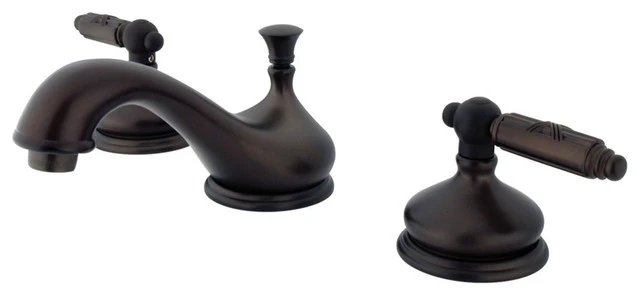 Kingston Brass Widespread Bathroom Faucet With Brass Pop-Up, Oil Rubbed Bronze 1 Kingston Brass Widespread Bathroom Faucet With Brass Pop-Up, Oil Rubbed Bronze