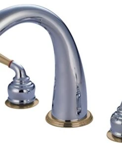 Kingston Brass Roman Tub Faucet, Polished Chrome/Polished Brass