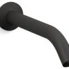 Kohler Components Wall-Mount Non-Diverter Bath Spout, Matte Black